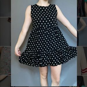 UO Sleeveless Polka Dot Mini Dress